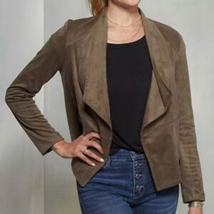 BB Dakota Faux Suede Jacket Women’s, XS, Moto Jacket, Brown